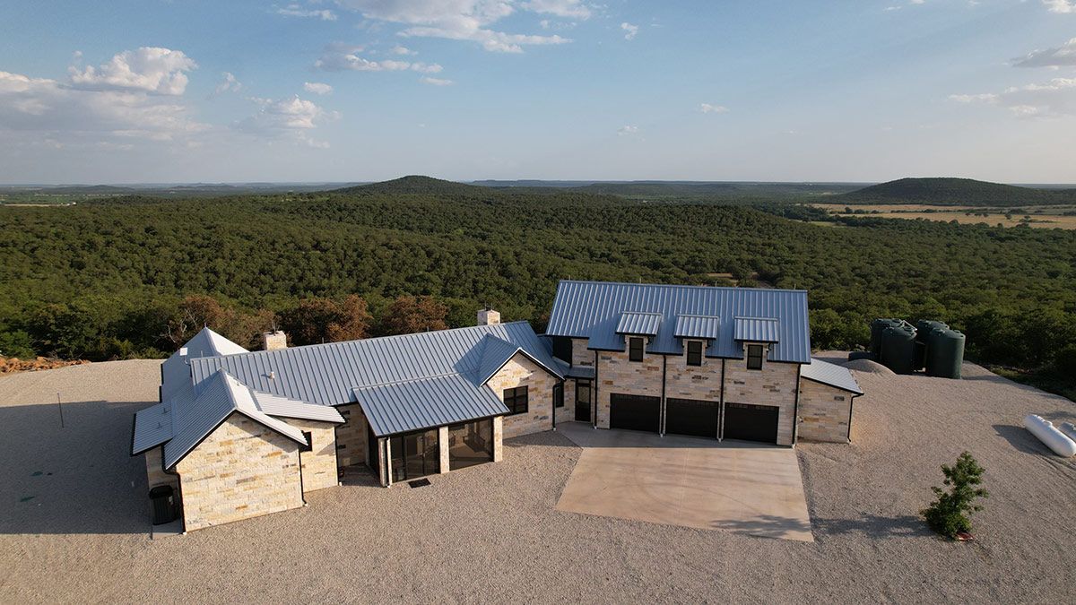 Home on hilltop built by Bobby Wolfe Construction