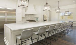 Custom kitchen with large island